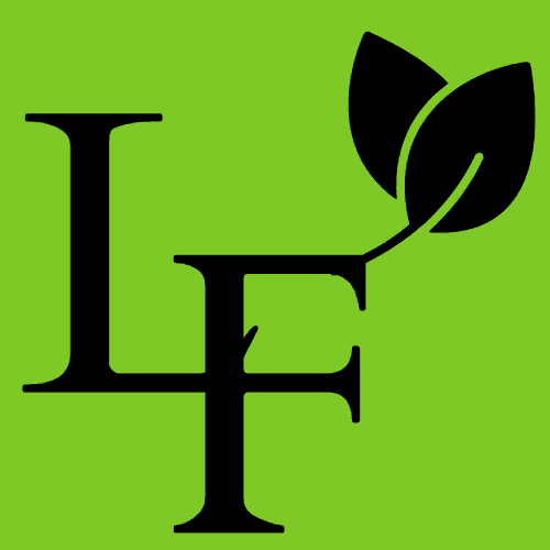 Learn Flourish logo. The letters LF with leaves growing from the top of the letter F. The words Learn and Flourish below.